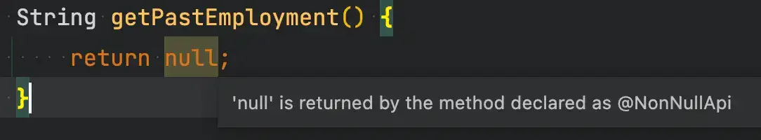IDE warning for NonNullApi